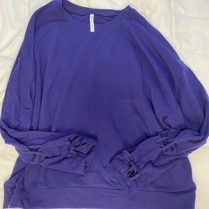 fabletics blue sweatshirt with tie detailing